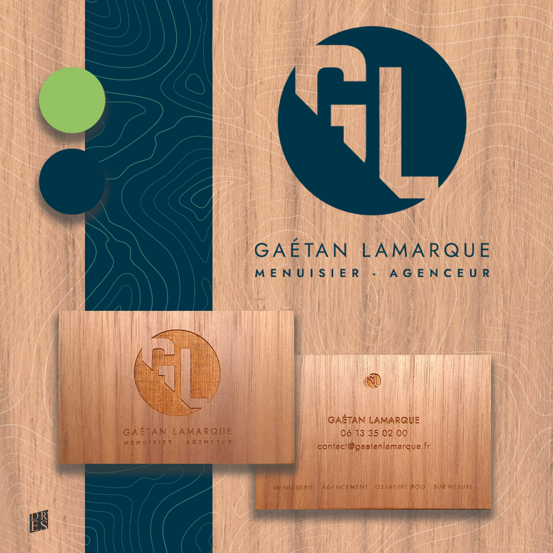 gaetan lamarque menuisier agenceur logo studio DR.ES agence site internet et graphisme sur-mesure en Dordogne